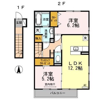 間取図 D-roomマスヤ