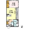 シティパル 1LDKの間取り