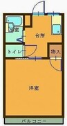 ル　シエルC 1Kの間取り