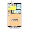 島崎コーポＡ 1Kの間取り