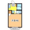 島崎コーポＡ 1Kの間取り