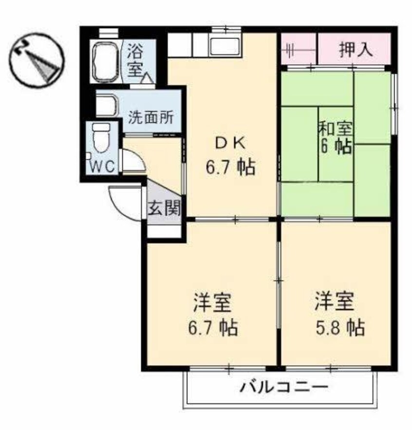 間取図 ファミール西条中央　Ａ棟