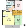 ジュネス　II 2LDKの間取り