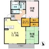 ジュネス　II 2LDKの間取り