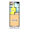 つるやマンションII 1Kの間取り
