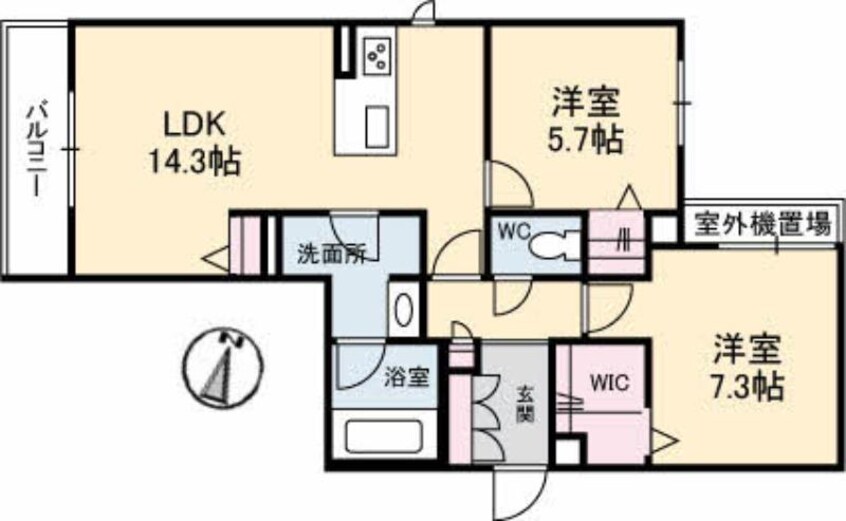 間取図 シャーメゾン寺家駅前