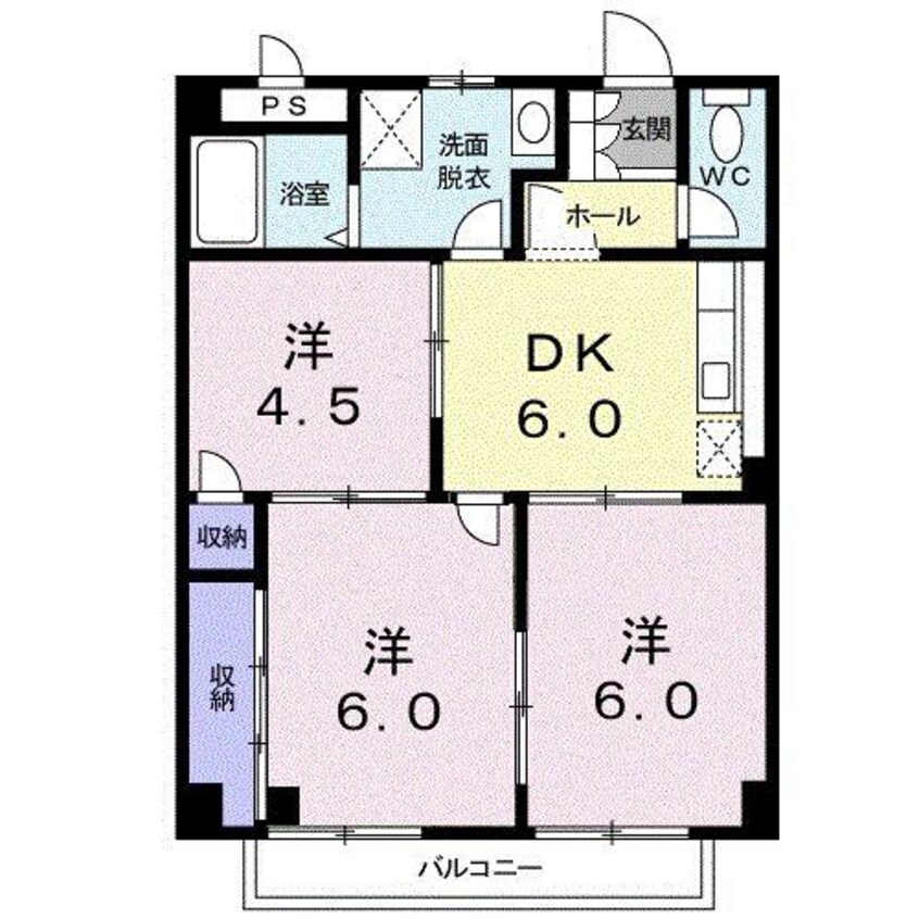 間取図 メゾンアベニ－ル