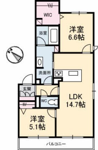 間取図 フェルス　アオレオーレ