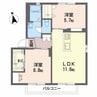 シャーメゾン西本町Ｂ 2LDKの間取り