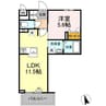 メセナ寺家 1LDKの間取り