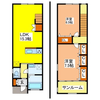 間取図 サンメゾン西条東北町