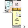クレールリコルド 1LDKの間取り