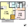 サンセール 1LDKの間取り