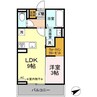 ハイアークF 1LDKの間取り