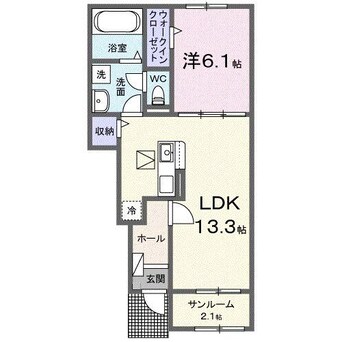 間取図 アンシャンテ　コウモト　Ａ