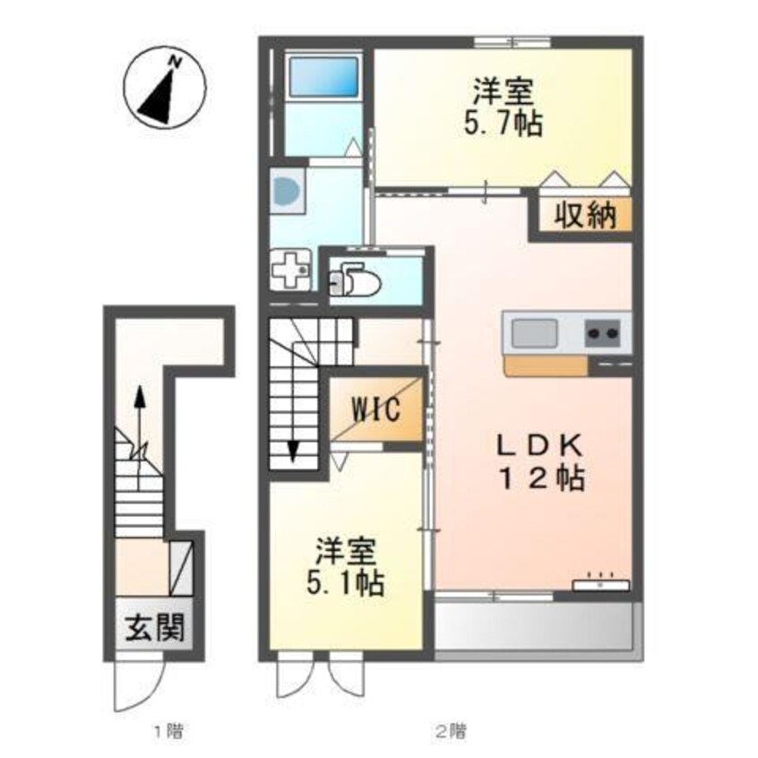間取図 ムーンリバーA
