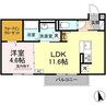 （仮）Ｄ－ｒｏｏｍ西条町寺家Ｂ 1LDKの間取り