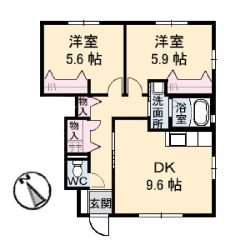 間取図 ヴェルデメゾンさだいわＢ