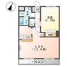 エーデルハイム 1LDKの間取り
