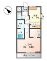 ラ・フール 1LDKの間取り