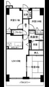 ロイヤルシャトー西条 3LDKの間取り