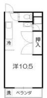 サンコービル 1Rの間取り