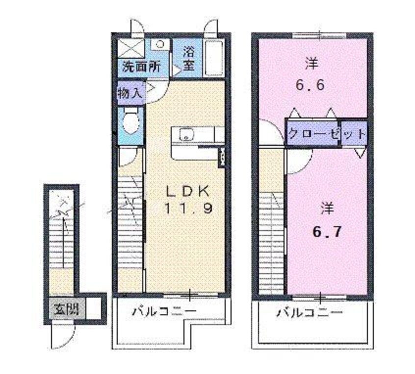 間取図 ユニメゾン・翔隆弐番館