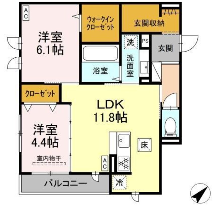 間取図 プレミア西条中央A棟