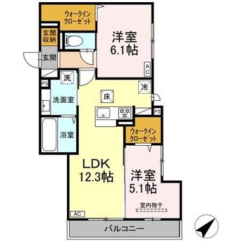 間取図 プレミア西条中央B棟