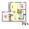 Wisteria寺家 2LDKの間取り