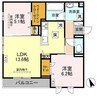 Wisteria寺家 2LDKの間取り