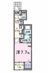キャトル　サン　オンズ 1Kの間取り
