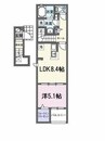 キャトル　サン　オンズ 1LDKの間取り