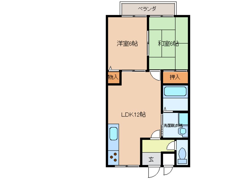 間取図 シャトル嵯峨