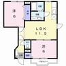 グラン　エストⅠ 2LDKの間取り