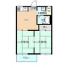 フォーブル堀 2DKの間取り