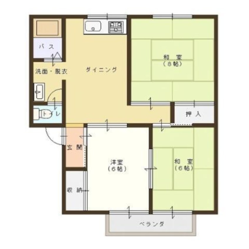 間取図 ハウス本丸