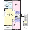 ベルロードＢ 2LDKの間取り