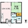 ハイツ天道 1LDKの間取り