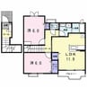 デスパシオＳ・Ⅰ 2LDKの間取り