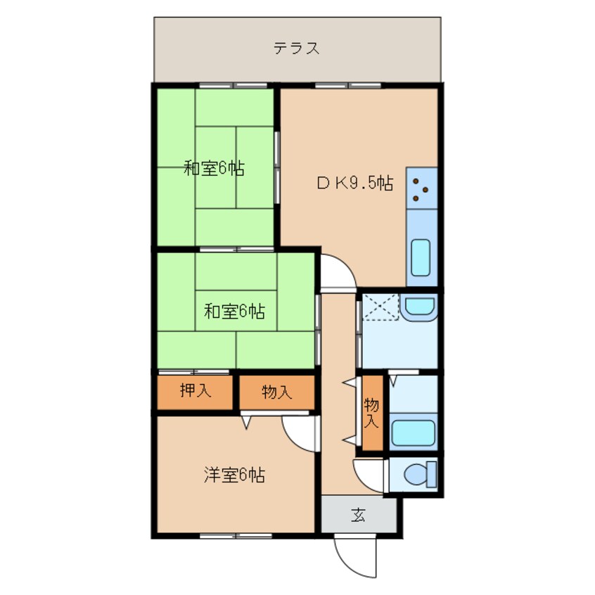 間取図 ライフステージ広瀬　駒場新町