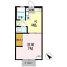 アネックス 1Kの間取り