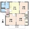 セントラルヴィラⅠ.Ⅱ 3DKの間取り