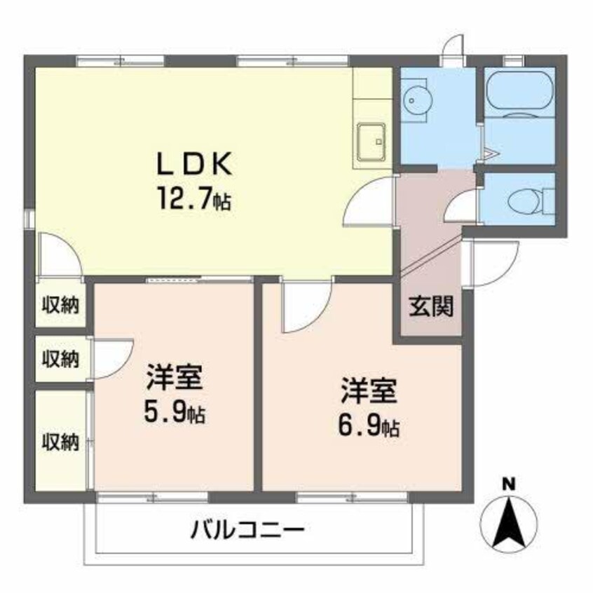 間取図 セントラルヴィラⅠ.Ⅱ