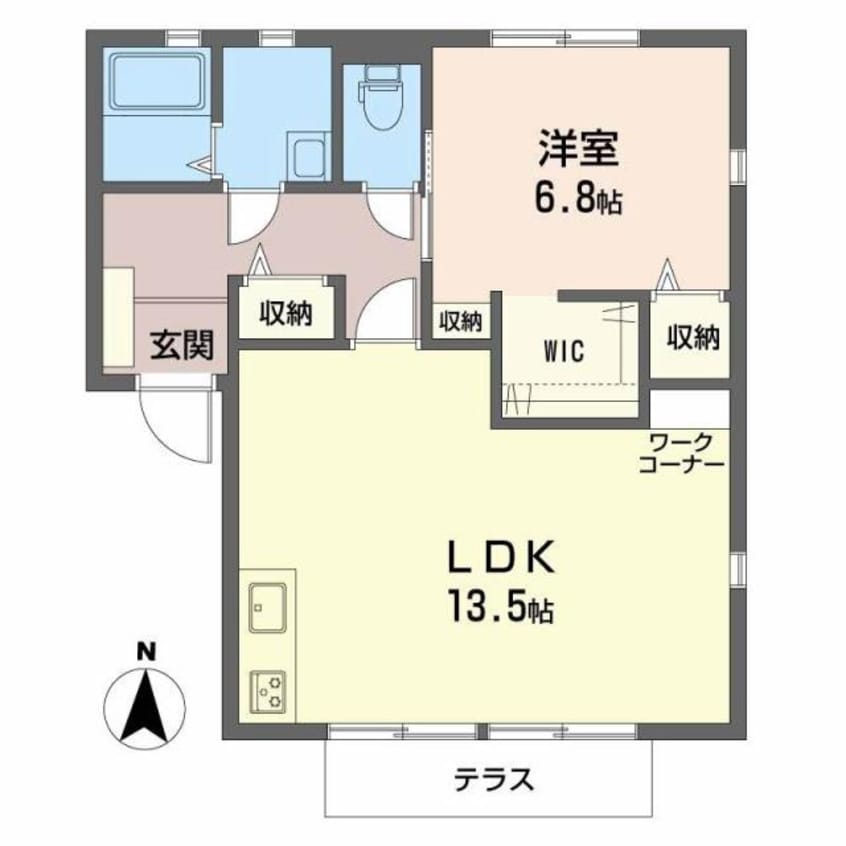 間取図 フレグランスタウン大槻B