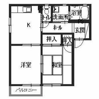 間取図 メゾンラッキービレッジⅡ