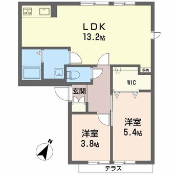 間取図 福知山線<JR宝塚線>/福知山駅 徒歩7分 1階 築31年