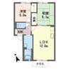 カサベルデＥ 2LDKの間取り
