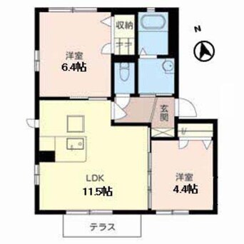 間取図 コート　パルＢ