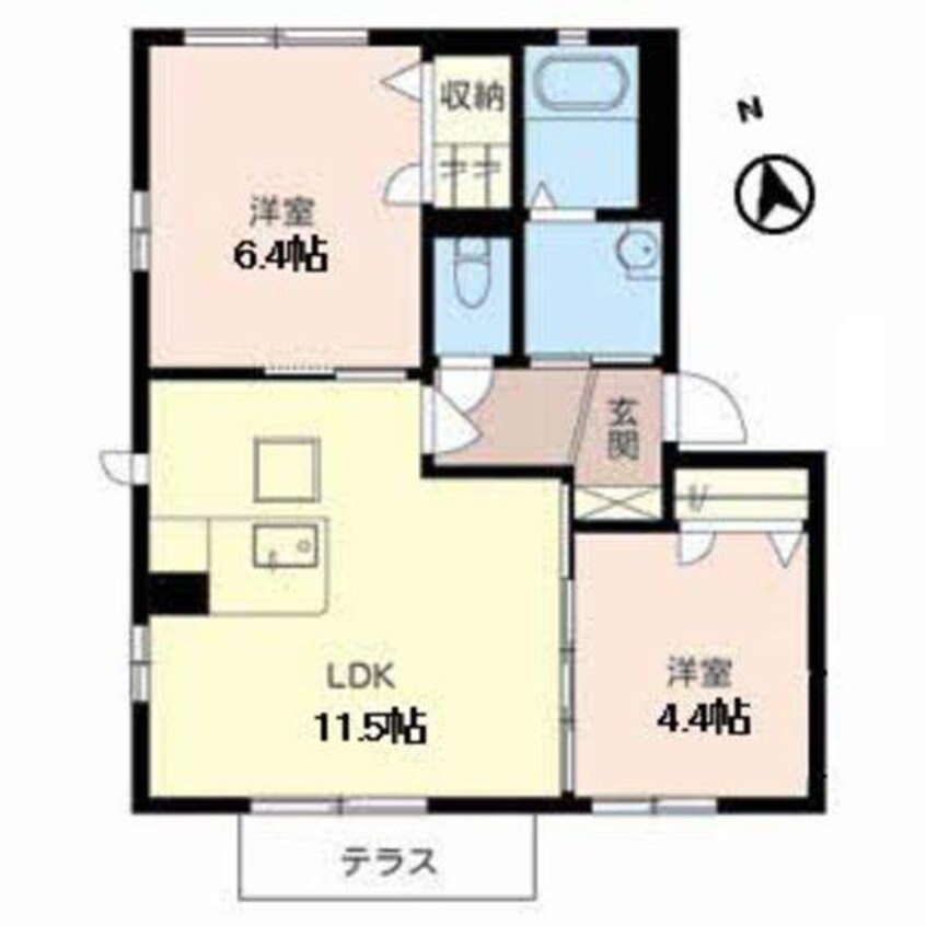 間取図 コート　パルＢ